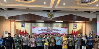 Pelantikan pengurus FORKI Jember di aula kantor Pemkab Jember pada Minggu (3/8/2025).