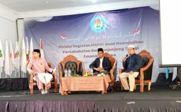 Para pelajar dan mahasiswa asal Patani dari berbagai kota di Indonesia saat mengikuti seminar dan diskusi dalam Majlis Kerjasama Pelajar Patani di Indonesia (MKPPI) 2025.