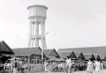 Menara air yang terletak di kawasan Pasar Tanjung ini merupakan peninggalan kolonial Hindia Belanda. ISTIMEWA