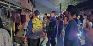 Kejadian Kebakaran Rumah yang sebabkan satu orang nenek tewas hangus terbakar.
