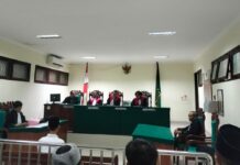Suasana persidangan di ruang Cakra PN Jombang./bongkah.id/Karimatul Maslahah/