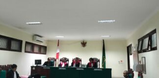 Suasana persidangan di ruang Cakra PN Jombang./bongkah.id/Karimatul Maslahah/