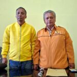 Ketua Organizing Committee (OC) Musda, Imam Wihdan Zarkasyi (Jaket kuning) Ketua Steering Committee (SC) Musda XI Golkar Kota Kediri, Arif Murfodi ( jaket Coklat)