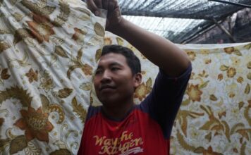Batik pewarna alam di rumah produksi Berkah Mojo, Jombang./bongkah.id/Karimatul Maslahah/