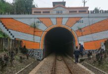 Terowongan Mrawan saat dilakukan pengecekan.
