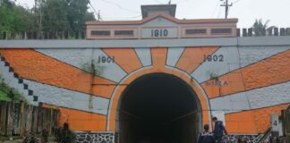 Terowongan Mrawan saat dilakukan pengecekan.