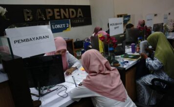 Loket pembayaran pajak di Bapenda Jombang./bongkah.id/Karimatul Maslahah/