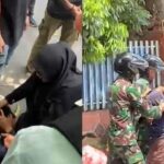 pelaku saat diamankan dan diamuk masa./bongkah.id/Karimatul Maslahah/