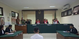 Sidang putusan di PN Jombang, kasus pembunuhan balita./bongkah.id/Karimatul Maslahah/