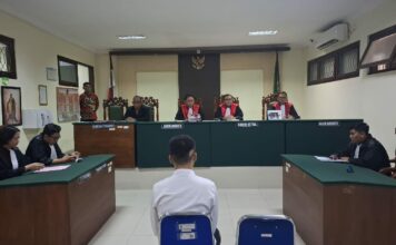 Sidang putusan di PN Jombang, kasus pembunuhan balita./bongkah.id/Karimatul Maslahah/