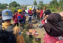 Lakalantas di jalan raya Desa Pandanwangi, Kecamatan Diwek, Kabupaten Jombang./bongkah.id/Karimatul Maslahah/