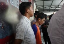 MJ pelaku pencurian barang elektronik di SDN Kecamatan Megaluh Jombang./bongkah.id/Karimatul Maslahah/