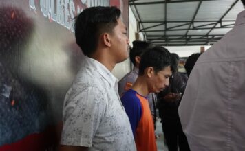 MJ pelaku pencurian barang elektronik di SDN Kecamatan Megaluh Jombang./bongkah.id/Karimatul Maslahah/
