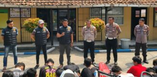 22 remaja yang berhasil diamankan oleh Polsek Mojoagung./bongkah.id/Karimatul Maslahah/