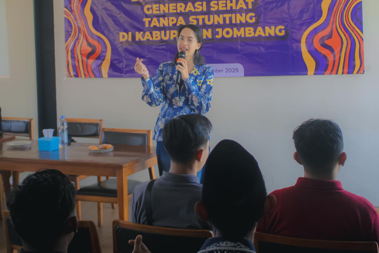 1001054964 seminar bertajuk Optimalisasi Remaja dalam Membangun Generasi Sehat Tanpa Stunting di Desa Denanyar, Jombang./bongkah.id/Karimatul Maslahah/