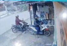 rekaman CCTV komplotan curanmor di Megaluh Jombang./bongkah.id/Karimatul Maslahah/