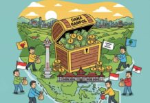 Ilustrasi pencairan dana banpol dibuat oleh AI./bongkah.id/