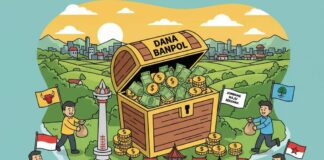 Ilustrasi pencairan dana banpol dibuat oleh AI./bongkah.id/