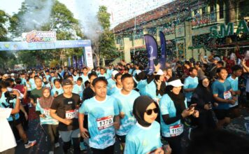 runners saat mengikuti Jombang Adhyaksa Playon 2025./bongkah.id/Karimatul Maslahah/