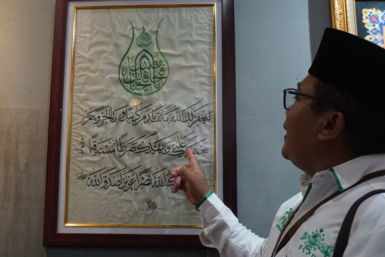 Kaligrafi karya santri SAKAL Denanyar di MINHA Tebuireng Jombang./bongkah.id/Karimatul Maslahah/