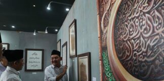 Kaligrafi karya santri SAKAL Denanyar di MINHA Tebuireng Jombang./bongkah.id/Karimatul Maslahah/