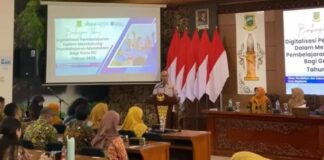 Kegiatan Bimtek digitalisasi pembelajaran mendalam bagi guru SD di aula Disdikbud Kota Mojokerto./istimewa