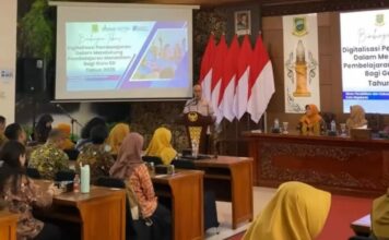 Bangun Inovasi di Kelas, Guru SD Kota Mojokerto Didorong Kuasai Digital Learning Tools Kegiatan Bimtek digitalisasi pembelajaran mendalam bagi guru SD di aula Disdikbud Kota Mojokerto./istimewa