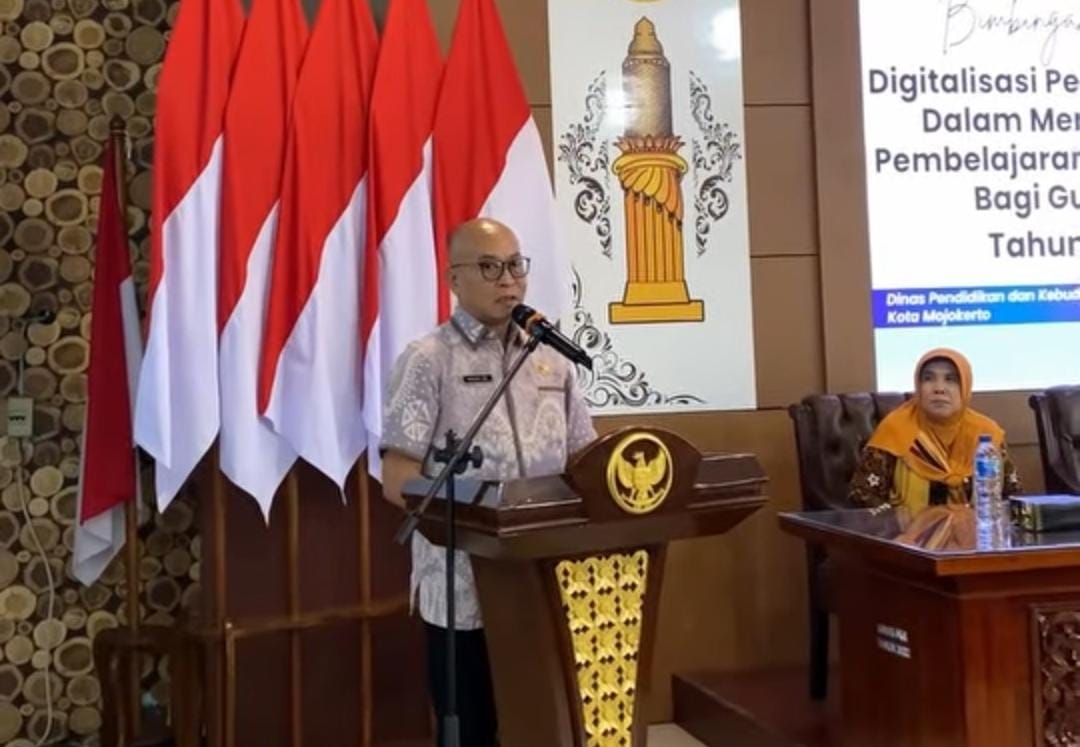 Kegiatan Bimtek digitalisasi pembelajaran mendalam bagi guru SD di aula Disdikbud Kota Mojokerto./istimewa