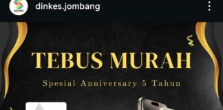 Tangkap layar akun instagram @dinkes.jombang yang diserang oleh hacker./bongkah.id/Karimatul Maslahah/