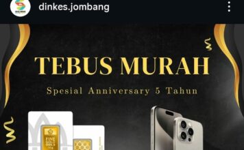 Tangkap layar akun instagram @dinkes.jombang yang diserang oleh hacker./bongkah.id/Karimatul Maslahah/