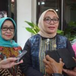 Menteri PPPA Arifah Fauzi saat berkunjung ke PP Bahrul Ulum Tambakberas, Jombang./bongkah.id/Karimatul Maslahah/