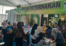 Stand Dinas Peternakan Jombang pada kegiatan Jombang Fest di alun-alun./bongkah.id/Karimatul Maslahah/