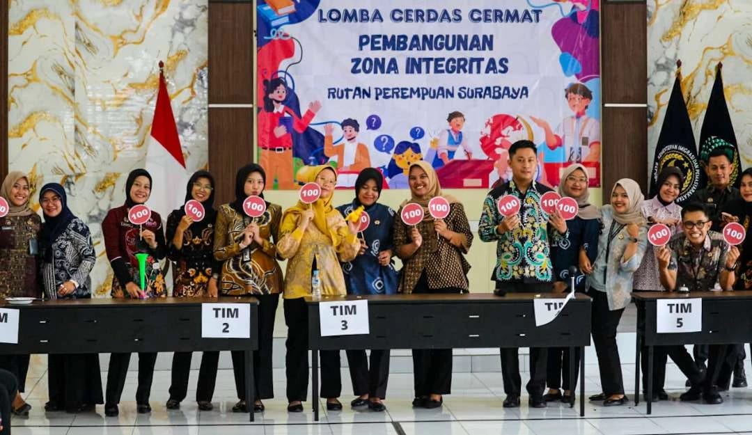 Cerdas cermat untuk menanamkan nilai Zona Integritas di Rutan Perempuan Surabaya.