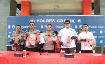 Polres Gresik Tangkap Tiga Anggota Gangster Brutal