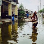 Banjir rob merendam empat desa pesisir di Sedati, Sidoarjo