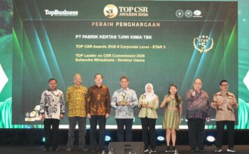 Tjiwi Kimia Pimpin Dominasi APP Group di Ajang TOP CSR Awards 2026