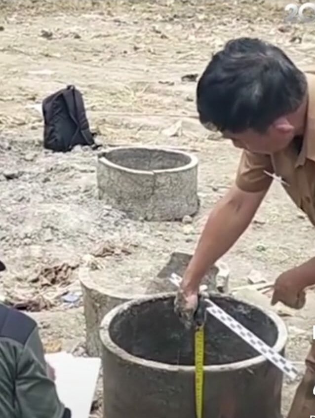 Sumur jobong era Majapahit ditemukan di tepi Sungai Brantas Desa Tayang, Kecamatan Ngronggot, Kabupaten Nganjuk.